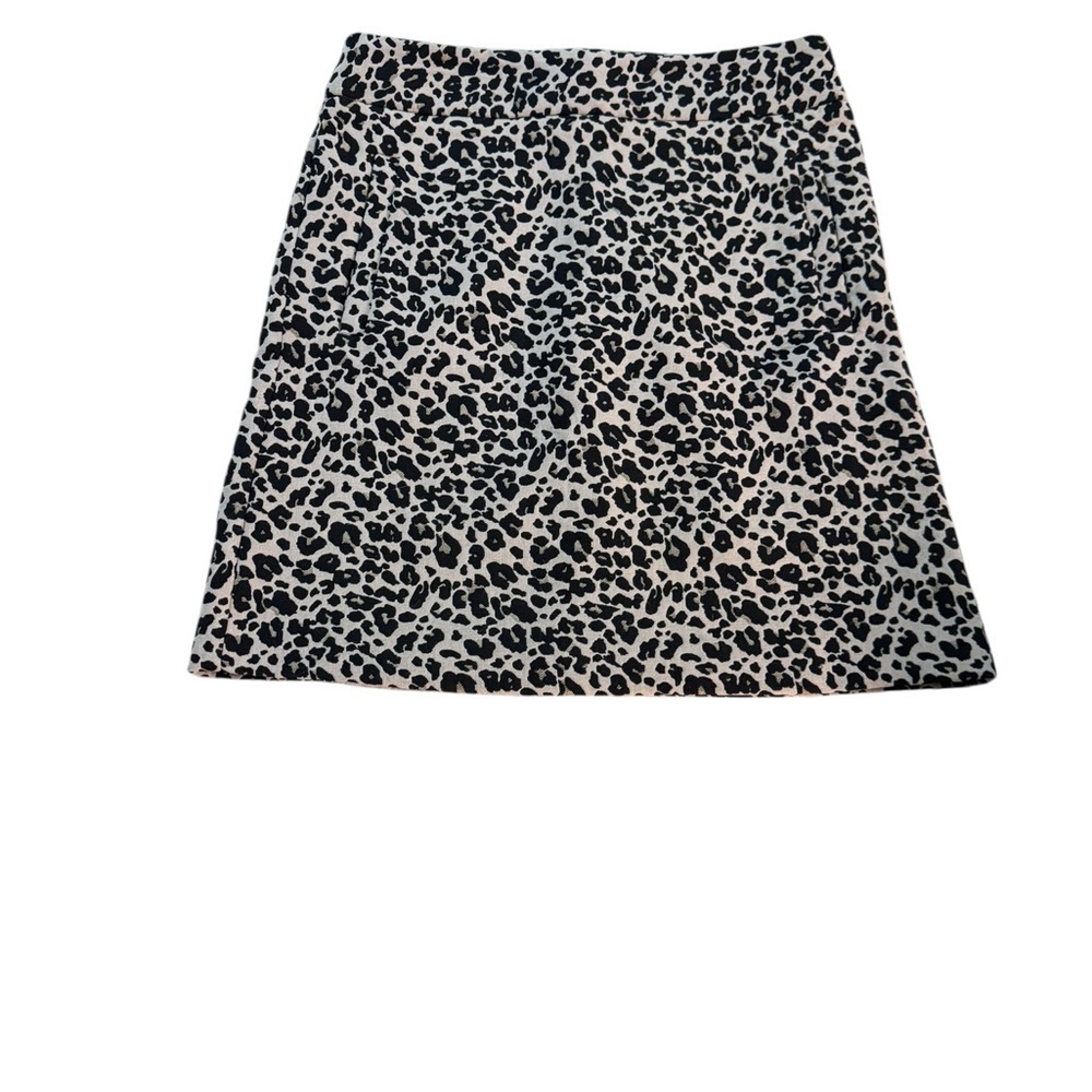 LOFT Black and tan Animal Print Pencil Skirt